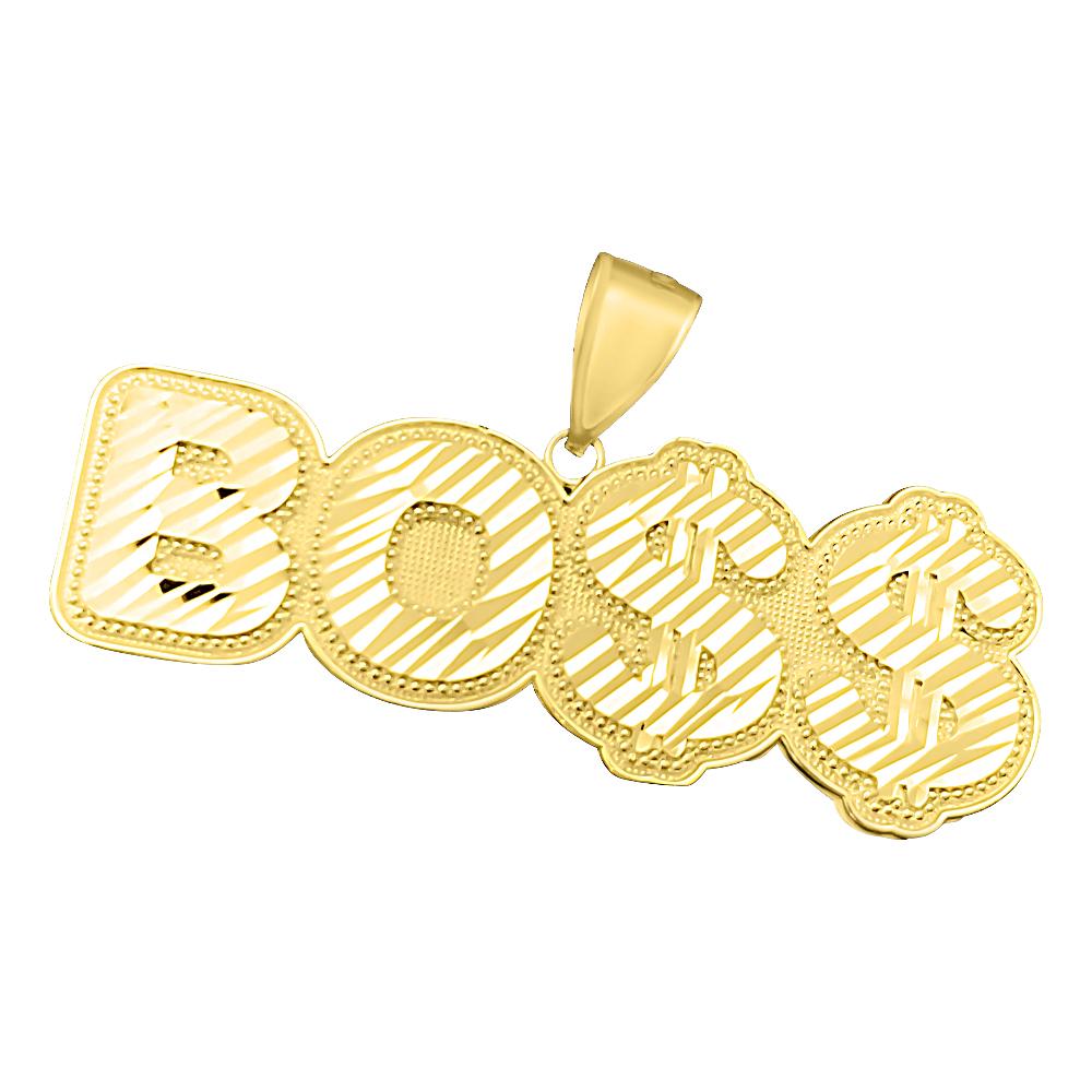 BO$$ Boss DC 10K Yellow Gold Pendant HipHopBling