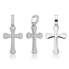 Bone Cross CZ Iced Out Hip Hop Bling Pendant Yellow Gold HipHopBling