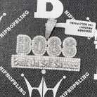 BOSS Built on Self Success CZ Hip Hop Bling Bling Pendant White Gold HipHopBling