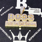 BOSS Built on Self Success CZ Hip Hop Bling Bling Pendant Yellow Gold HipHopBling
