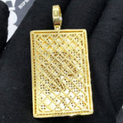 Boss Life Baguette VVS CZ Hip Hop Iced Out Pendant Yellow Gold HipHopBling