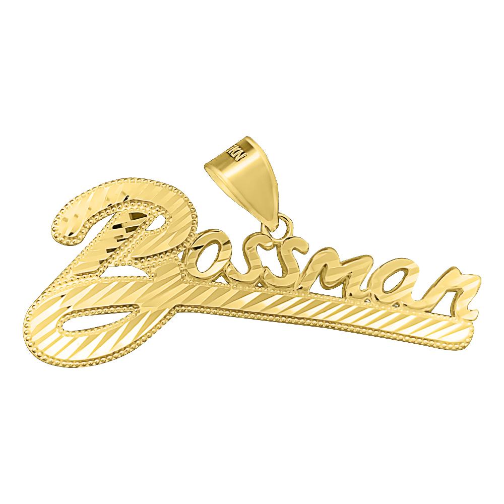 Bossman DC 10K Yellow Gold Pendant HipHopBling
