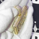 BREAD Baguette VVS CZ Hip Hop Iced Out Pendant Yellow Gold HipHopBling