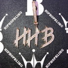 Brush 2 Row Custom Name Pendant Hip Hop Bling Brass Yellow Gold 2 HipHopBling