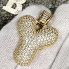 Bubble Initial Letters - .925 Sterling Silver - 18K Gold A HipHopBling