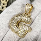 Bubble Initial Letters - .925 Sterling Silver - 18K Gold A HipHopBling
