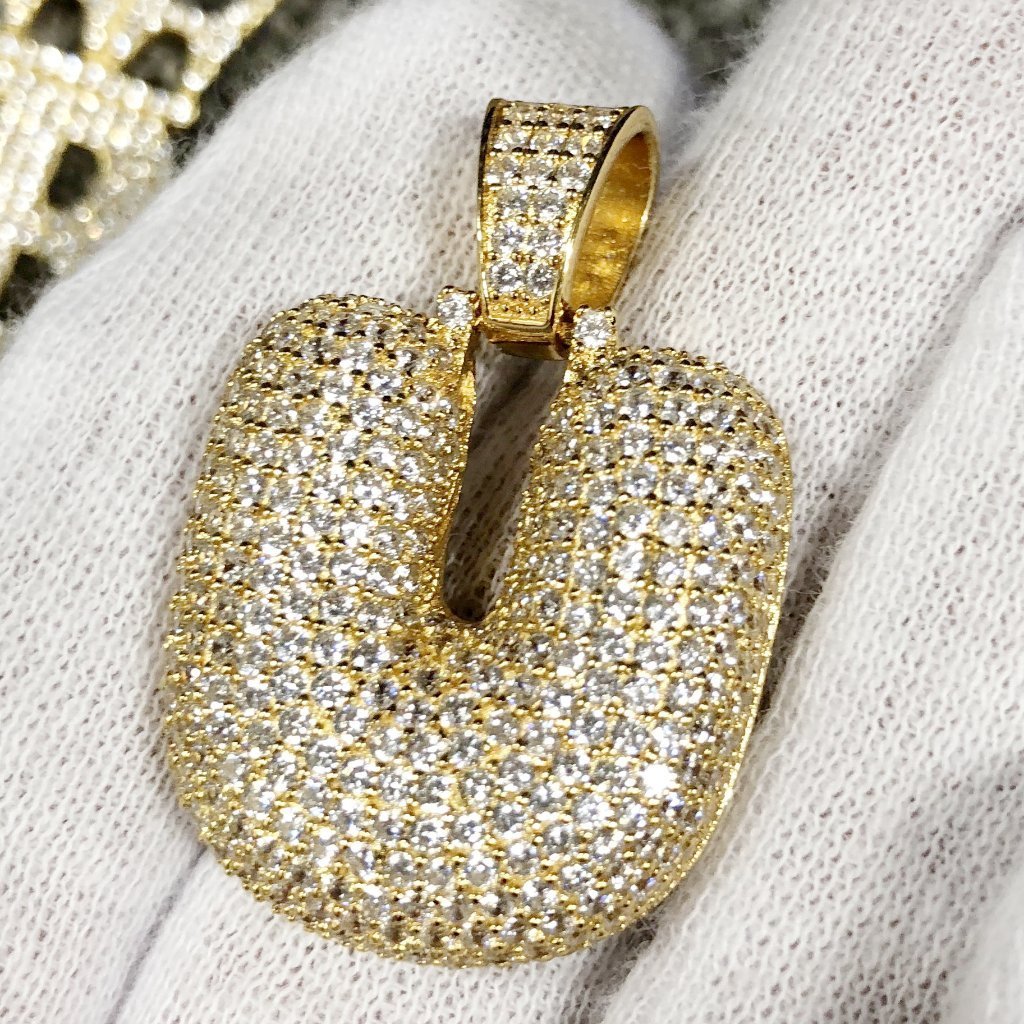 Bubble Initial Letters - .925 Sterling Silver - 18K Gold A HipHopBling