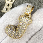 Bubble Initial Letters - .925 Sterling Silver - 18K Gold A HipHopBling