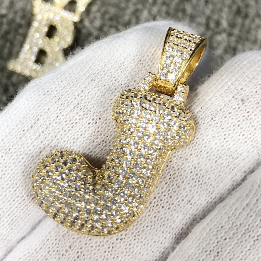 Bubble Initial Letters - .925 Sterling Silver - 18K Gold A HipHopBling