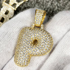 Bubble Initial Letters - .925 Sterling Silver - 18K Gold A HipHopBling