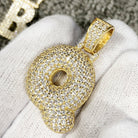 Bubble Initial Letters - .925 Sterling Silver - 18K Gold A HipHopBling