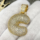 Bubble Initial Letters - .925 Sterling Silver - 18K Gold A HipHopBling