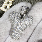 Bubble Initial Letters - .925 Sterling Silver - Rhodium Y HipHopBling