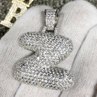 Bubble Initial Letters - .925 Sterling Silver - Rhodium Z HipHopBling
