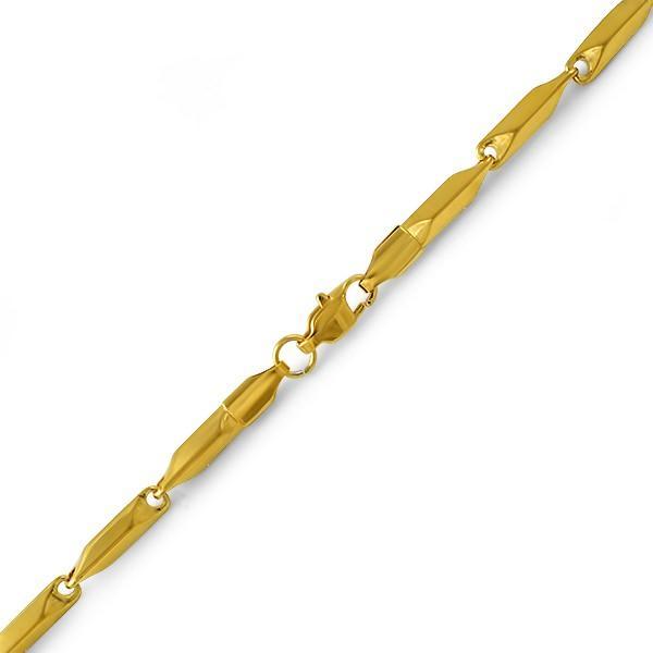 Bullet IP Gold Stainless Steel Bracelet 3MM HipHopBling