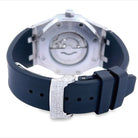 Bust Down Rubber Band Moissanite Steel VVS Iced Out Watch White Gold HipHopBling