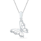 Butterfly Diamond Pendant 10K Gold 10K White Gold HipHopBling