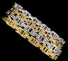 Byzantine Bracelet in Stainless Steel 6MM Yellow Gold HipHopBling