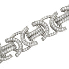 Byzantine Moissanite Bracelet Iced Out .925 Sterling Silver 8" Bracelet HipHopBling