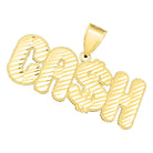 CA$H Cash DC 10K Yellow Gold Pendant HipHopBling