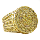 Canary Lemonade Gold Jumbo Cluster Hip Hop Ring 7 HipHopBling