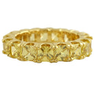 Canary Princess Cut CZ Eternity Gold Bling Bling Ring 6 HipHopBling