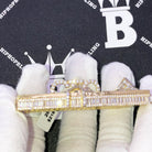 CEO $100 Bill Stack CZ Hip Hop Iced Out Pendant Yellow Gold HipHopBling