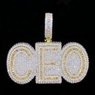 CEO Baguette VVS CZ Hip Hop Bling Iced Out Pendant Yellow Gold HipHopBling