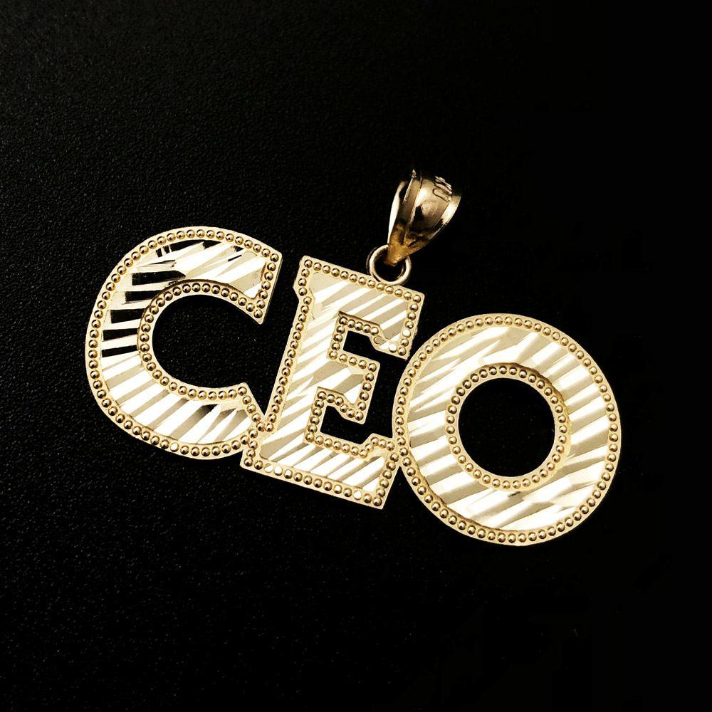 CEO DC 10K Yellow Gold Pendant HipHopBling