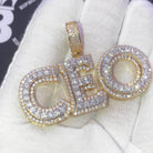 CEO Iced Out Hip Hop Bling Bling Pendant Yellow Gold HipHopBling