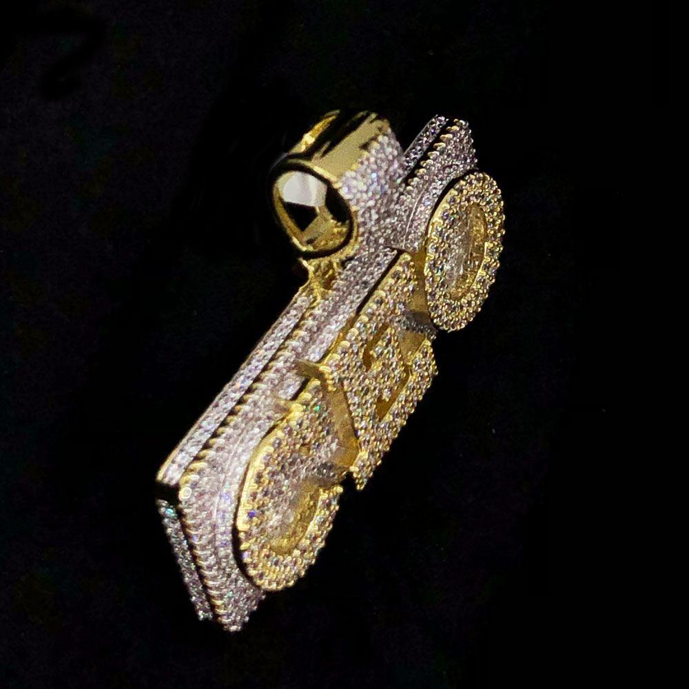 CEO Plaque VVS CZ Hip Hop Bling Pendant Yellow Gold HipHopBling