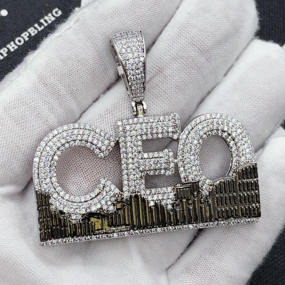 CEO Skyline CZ Hip Hop Bling Iced Out Pendant HipHopBling