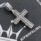 Channel Cross Baguette 2.29cttw VVS Moissanite Pendant .925 Sterling Silver HipHopBling