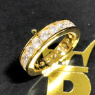 Channel Eternity Band CZ Bling Bling Ring in Gold 6 HipHopBling