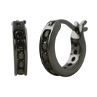 Channel Hoop CZ Black Bling Bling Earrings HipHopBling