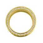 Channel Set 360 Eternity Band Gold CZ Bling Bling Ring HipHopBling