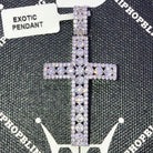Channel Set Cross CZ Hip Hop Bling Bling Pendant Yellow Gold HipHopBling