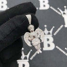 Cherub Angel Praying VVS Moissanite Pendant .925 Sterling Silver HipHopBling