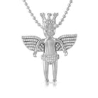 Cherub Angel Wearing Crown Hip Hop Pendant HipHopBling