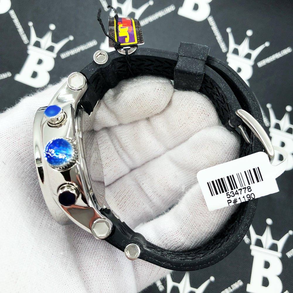 Chronograph Rubber Band .25 Carat Diamond Hip Hop Watch JoJino HipHopBling