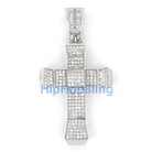 Chunky Ice Cross CZ Micropave Hip Hop Pendant HipHopBling