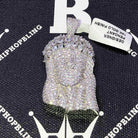 Chunky Pave Jesus Piece CZ Hip Hop Bling Bling Pendant Yellow Gold HipHopBling