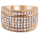 Classic CZ Micro Pave Rose Gold Mens Iced Out Ring 7 HipHopBling