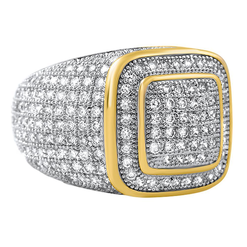 Classy Gold CZ Ring 7 HipHopBling