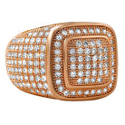 Classy Rose Gold CZ Bling Bling Ring 7 HipHopBling