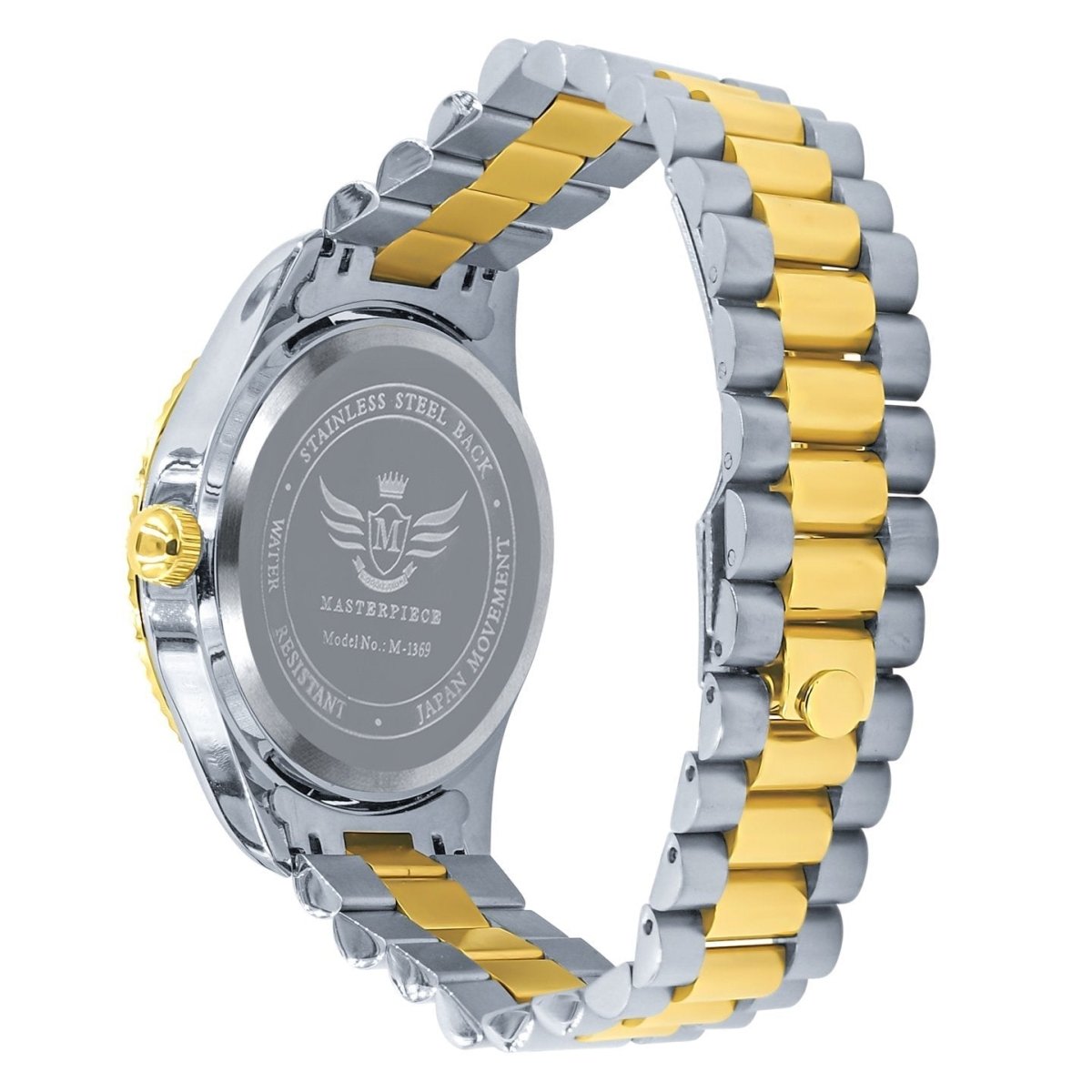 Clean 41MM CZ Baguette Hours Date Watch White Gold HipHopBling