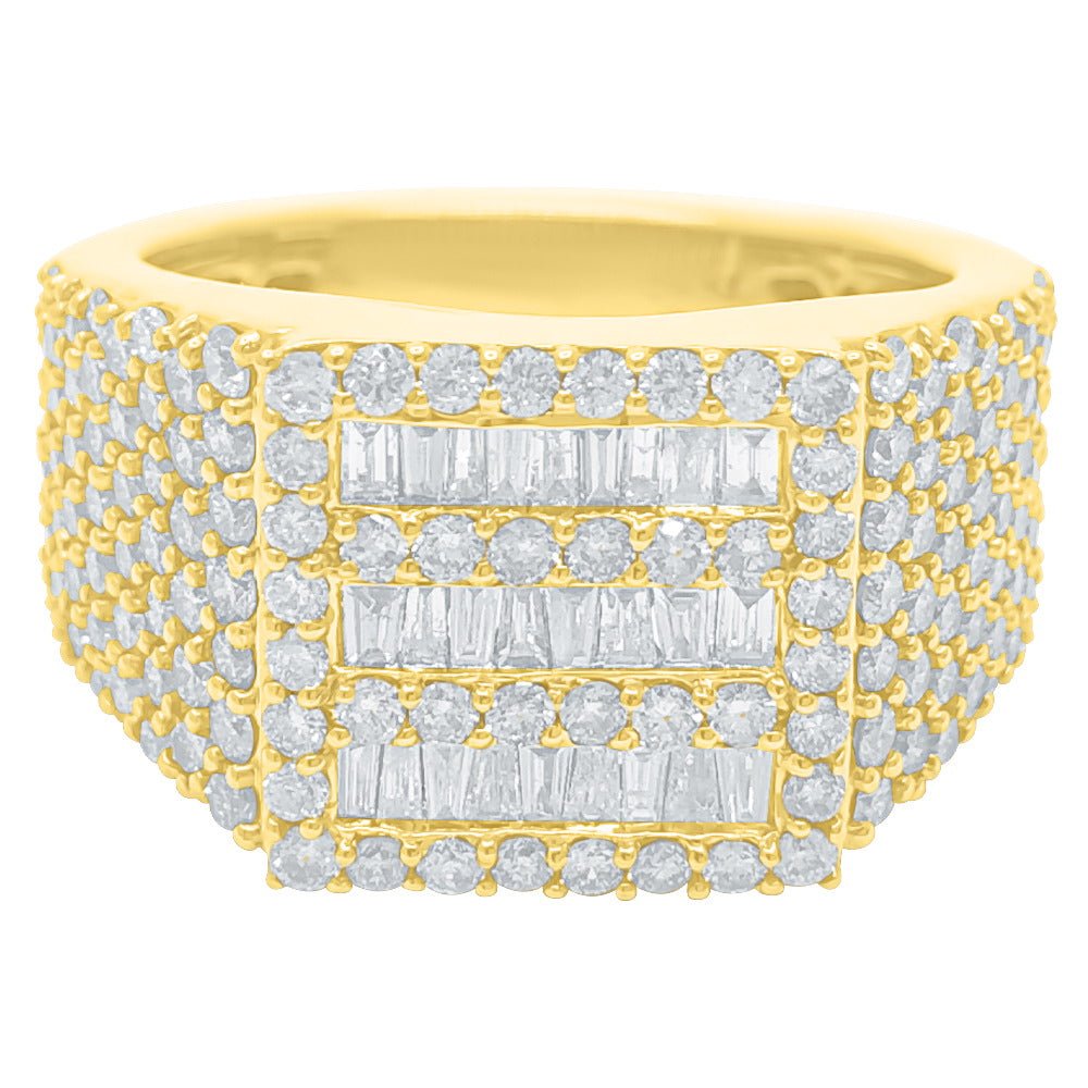 Clean Baguette Diamond Ring 2.90cttw 10K Gold 10K Yellow Gold HipHopBling