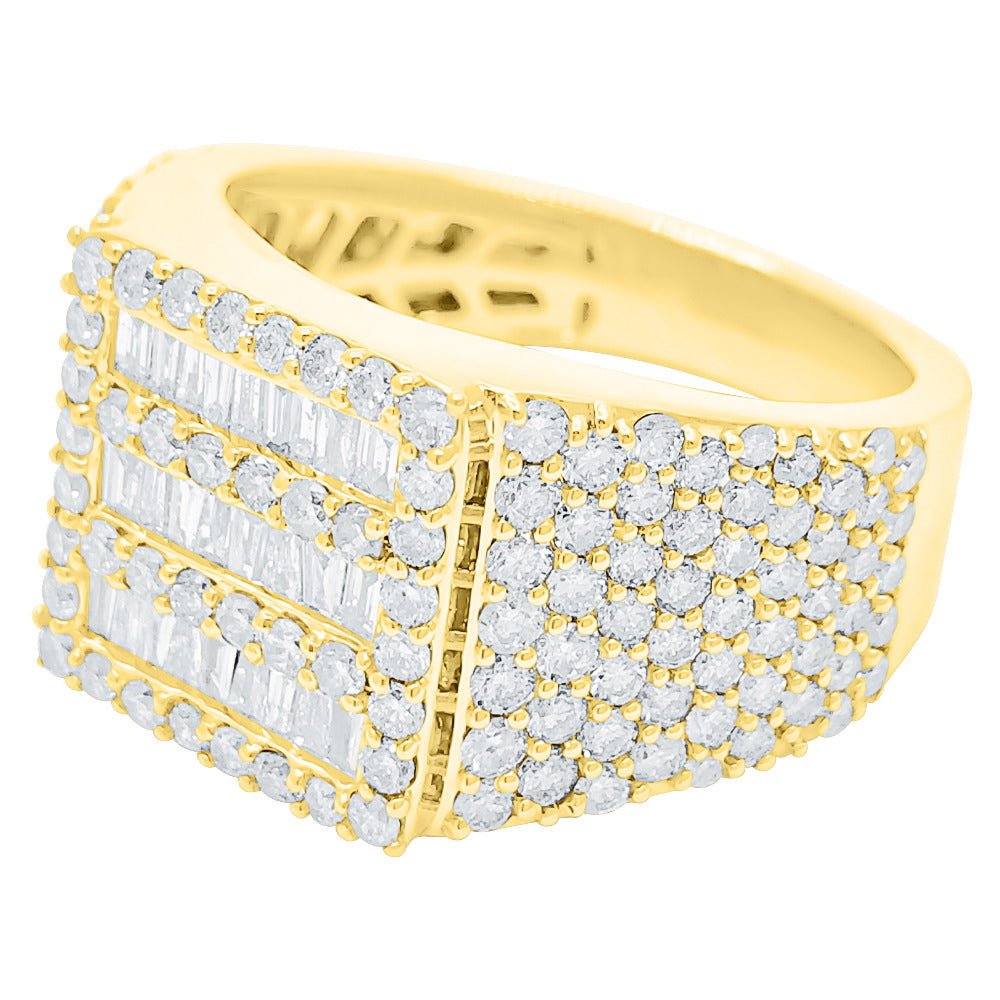 Clean Baguette Diamond Ring 2.90cttw 10K Gold 10K Yellow Gold HipHopBling