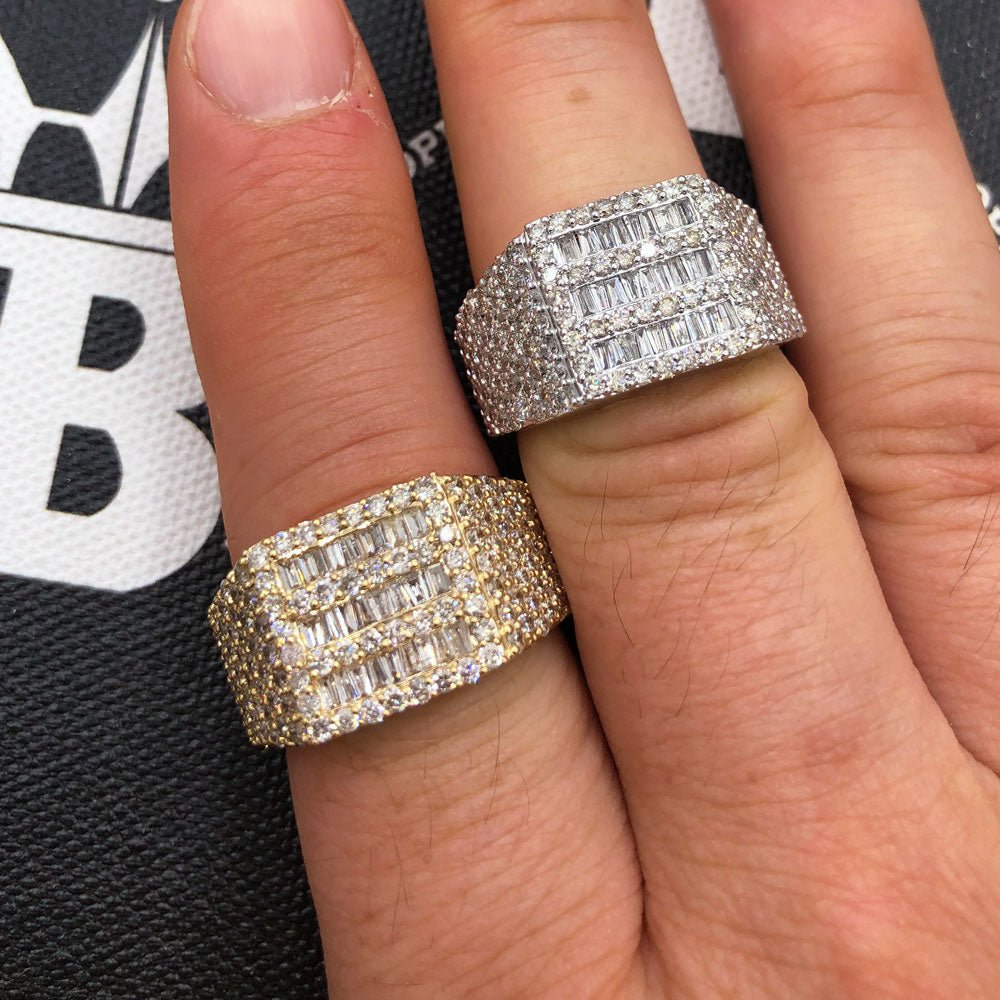 Clean Baguette Diamond Ring 2.90cttw 10K Gold 10K Yellow Gold HipHopBling