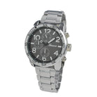 Clean Black Dial Silver Metal Band Watch HipHopBling